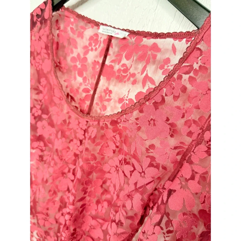 Free People Intimately Sheer Floral Burnout Mesh Scoop Neck early sunsets